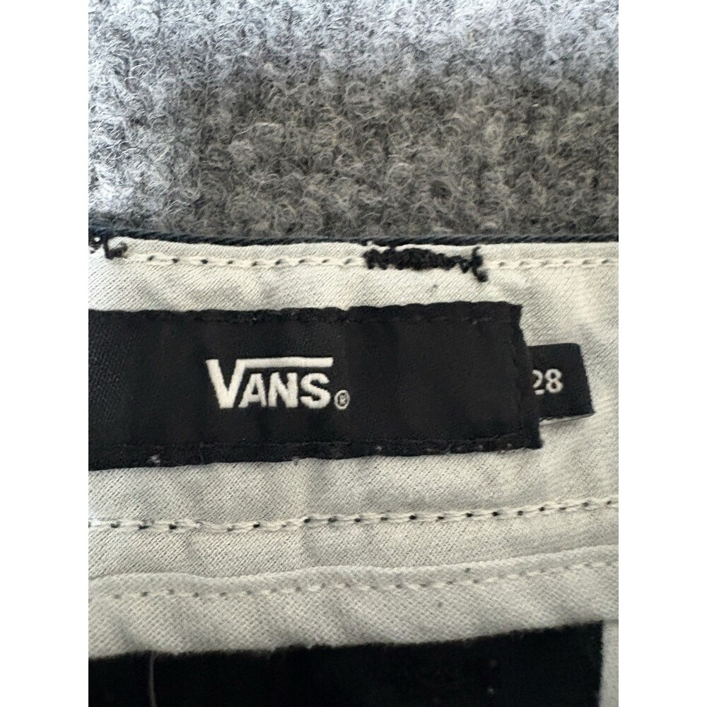 Vans Chino Shorts Mens 28 Blue Stretch 8" Inseam Flat Front Casual Summer - Picture 2 of 9